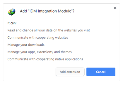 add idm extension to chrome